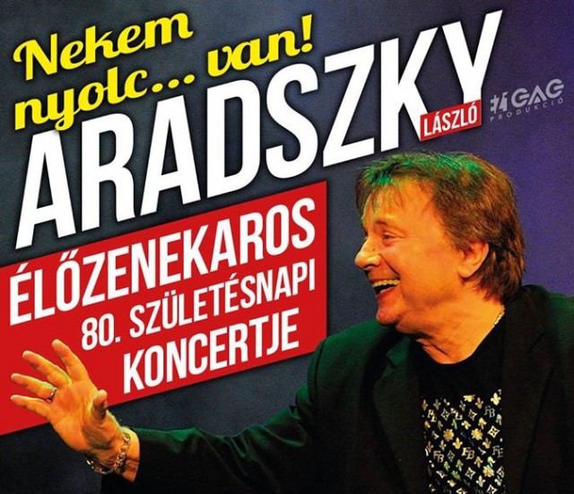 Aradszky László koncert 2015-ben Szolnokon - Jegyek itt!