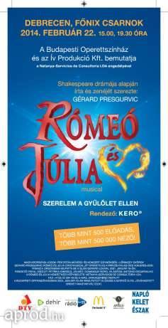 Debrecenben a Főnix Arénában a Rómeó és Júlia musical 2014-ben! Jegyek itt!