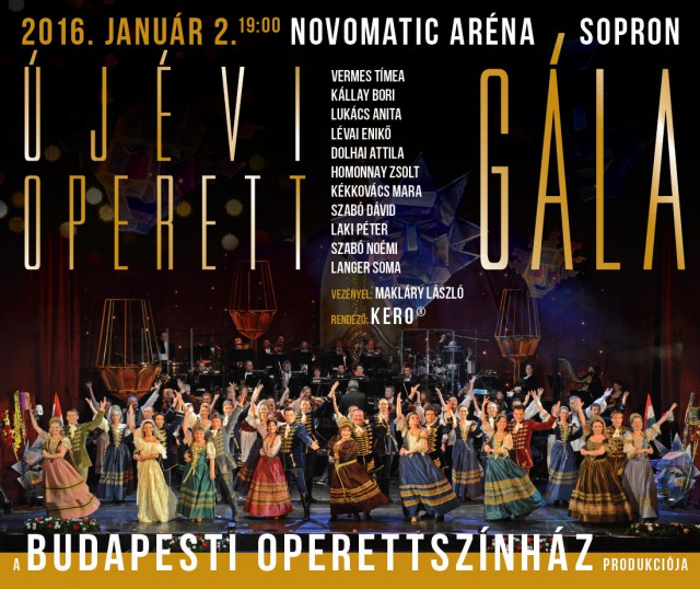 Újévi Operett Gála Sopronban 2018-ban - Jegyek és fellépők itt!