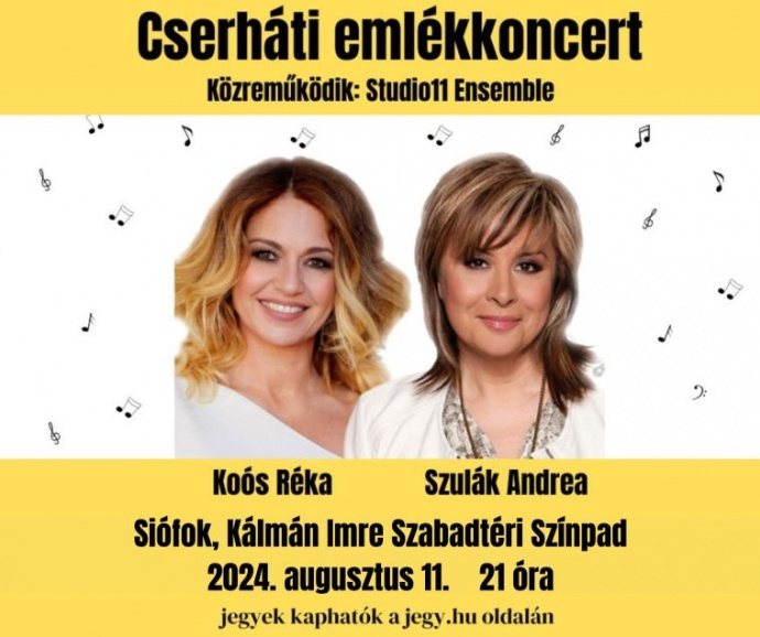 Cserháti Emlékkoncert a Siófoki Szabadtéri Színpadon - Jegyek itt!