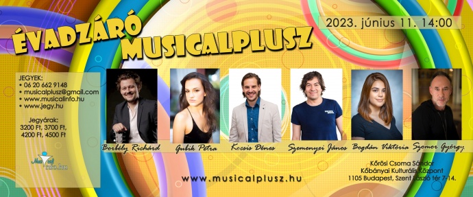 Évadzáró MusicalPlusz 2023 - Jegyek és fellépők itt!