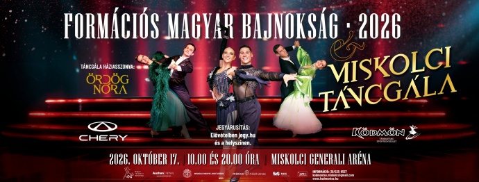 Formációs Magyar Bajnokság és 39. Miskolci Táncgála 2026-ban Miskolcon - Jegyek itt!