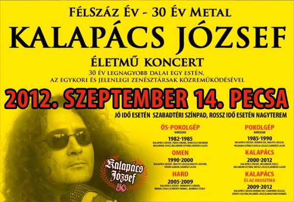 Kalapács József életmű koncert a Pecsában! Jegyek itt!