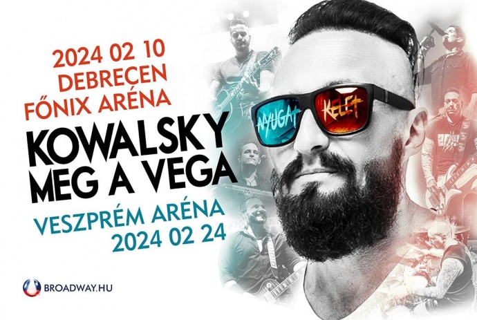 Kowalsky meg a Vega koncert 2024-ben Debrecenben a Főnix Arénában - Jegyek itt!