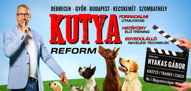 Kutyareform - Országos turné Nyakas Gábor kutyatrénerrel! Jegyek itt!