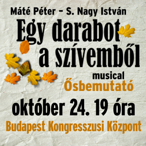 Máté Péter musical premier! Jegyek itt!