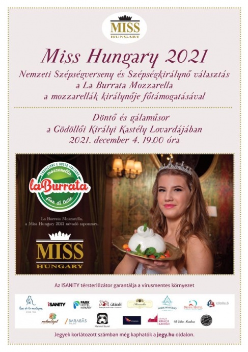 Miss Hungary Nemzeti Szépségverseny és Királynő Választás Döntő - Jegyek itt!