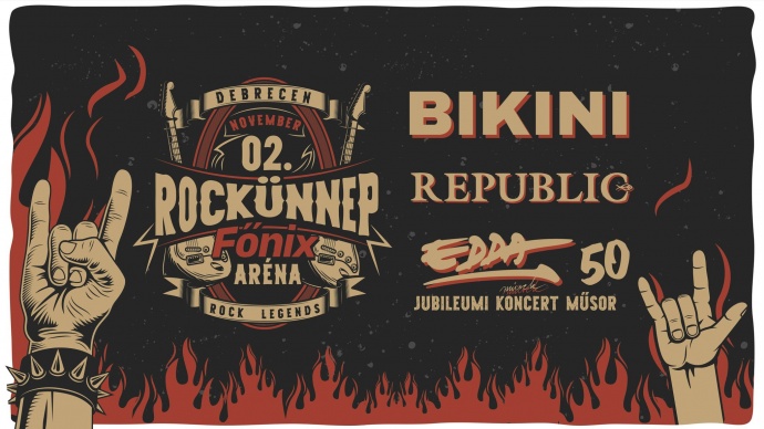 Rockünnep 2024 - EDDA, Bikini és Republic a debreceni Főnix Arénában - Jegyek itt!