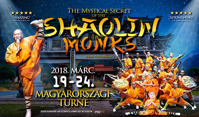 Shaolin kung fu show turné 2018-ban Magyarországon - Jegyek itt!