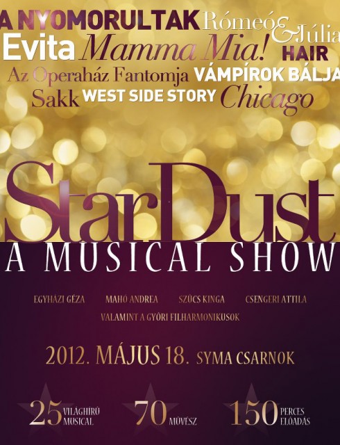 StarDust: A Musical Show - Syma csarnok! Jegyinformációk és fellépők!