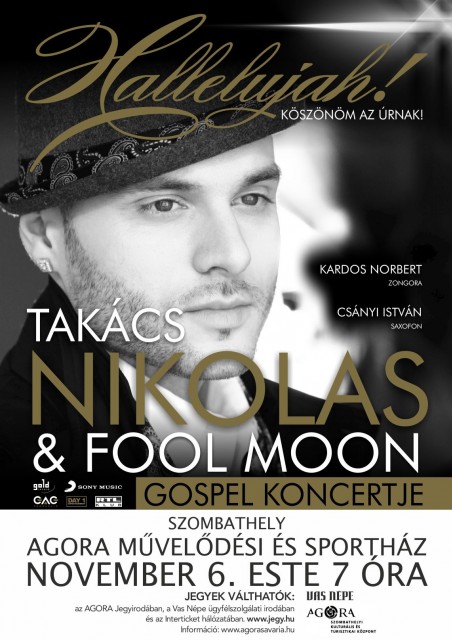 Takács Nikolas koncert Szombathelyen az AGORA-ban! Jegyek itt!